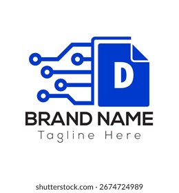 Abstrakter Buchstabe D moderne Anfangsbuchstaben Logo-Design	
