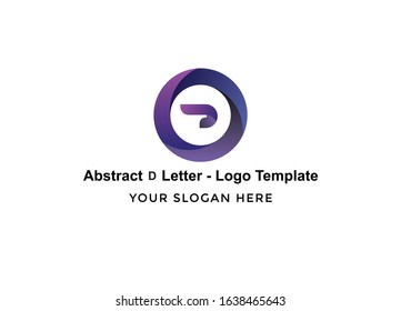 Abstract D Letter modern Logo design