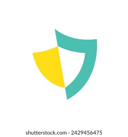 abstract d letter shield icon vector concept design template web