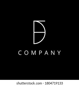 Abstract D Logo Design Isolated on White Background