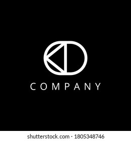 Abstract D Logo Design Isolated on White Background