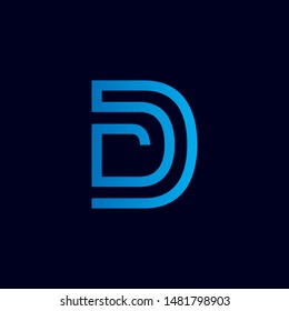 abstract d logo vector design symbol icon 
