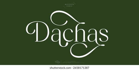 Abstract Dachas  font alphabet. Minimal modern urban fonts for logo, brand etc. Typography typeface uppercase lowercase and number. vector illustration