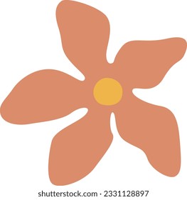 Abstract daisy flower. Cutout shape.