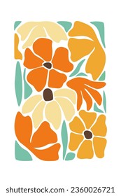 Resumen Ilustración del vector del marco de la flor de margarita