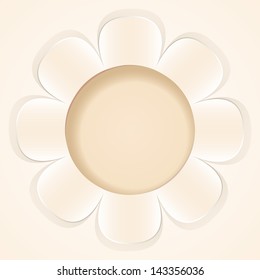Abstract daisy flower vector background with copy space.