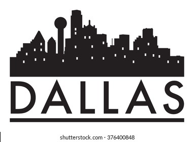 Abstract Dallas Skyline Various Landmarks Vector Stock Vector (Royalty ...