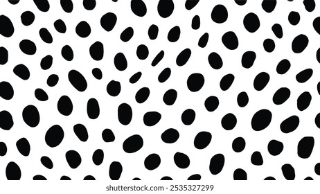 Abstract dalmatian spots pattern. Dalmatian skin texture. Dalmatian print pattern vector.
