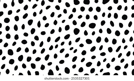 Abstract dalmatian spots pattern. Dalmatian skin texture. Dalmatian print pattern vector.