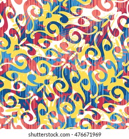 Abstract damask ornament pattern


