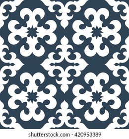 Abstract damask ornament pattern seamless background tile