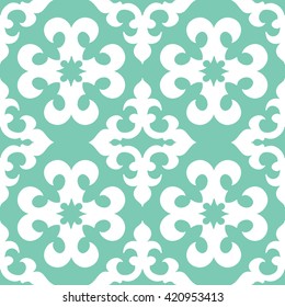 Abstract damask ornament pattern seamless background tile