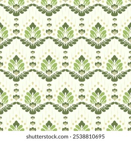 Padrão de damasco abstrato . Design requintado modelo floral barroco para papel de parede, têxtil, envoltório, cortina, tapete, tecido, roupas, ilustração vetorial, bordado.