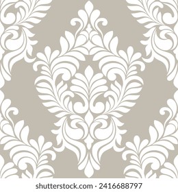 Abstract damask seamless pattern. royal victorian texture for wallpapers element. classical luxury old fashioned floral vector background.