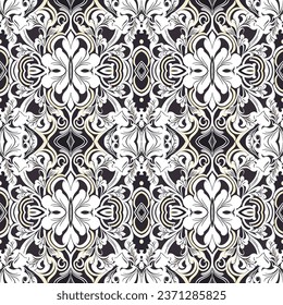 Abstract damask seamless vector background for design use