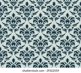 Abstract damask seamless vector background for design use