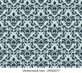 Abstract damask seamless vector background for design use
