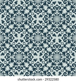 Abstract damask seamless vector background for design use