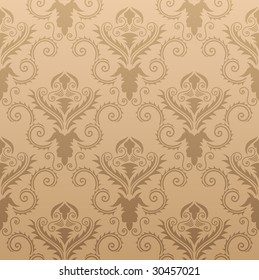 Abstract damask seamless vector background for design use