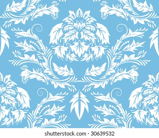 Abstract damask seamless vector background for design use