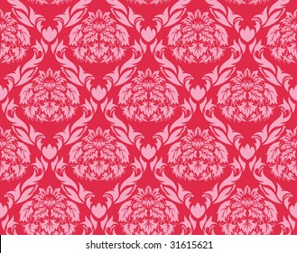 Abstract damask seamless vector background for design use