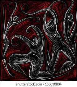 Abstract Dance Art (Vector)