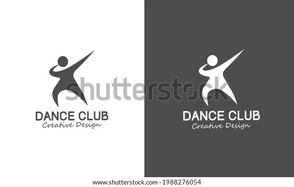 Abstract Dance Logo Design Silhouette People Stock Vector (Royalty Free ...