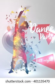 Abstract Dance Music Background For Party Event - Vector Illustration