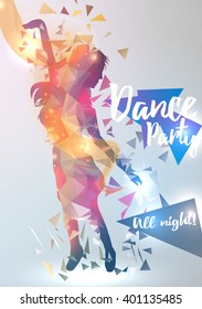 Abstract Dance Music Background For Party Event - Vector Illustration