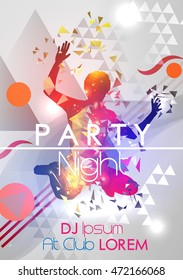 Abstract Dance Music Background For Party Event - Vector Illustration