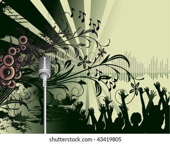 abstract dance party poster