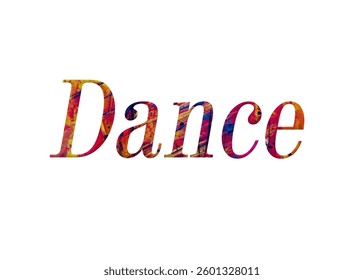 Abstract Dance Text Effect Design White Background