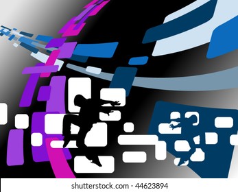abstract dance vector