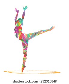 abstract dancer silhouette