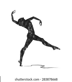 abstract dancer silhouette