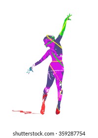 abstract dancer silhouette