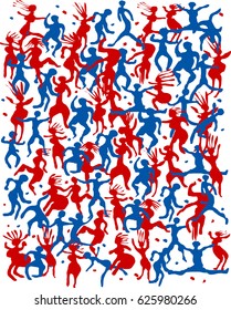 Abstract dancer silhouette background