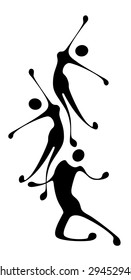 Abstract dancing figure