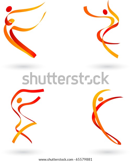 abstract dancing figures