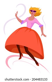 Abstract dancing girl 