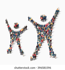 abstract dancing man people
