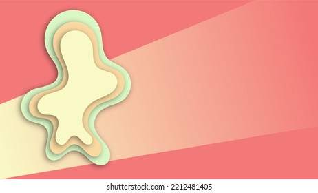 abstract dancing  retro papercut background wallpaper design vector