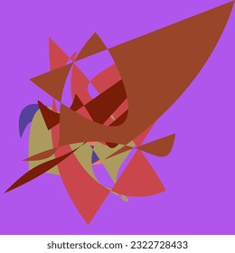 Abstract Dancing Shapes with multiple colors and background