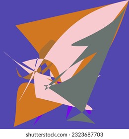 Formas de baile abstractas con múltiples colores y fondo - cada una es única en colores y formas.