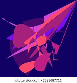 Formas de baile abstractas con múltiples colores y fondo - cada una es única en colores y formas.