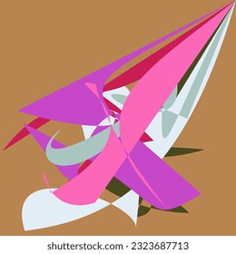 Abstract Dancing Shapes with multiple colors and background - each one is unique in colors and shapes.