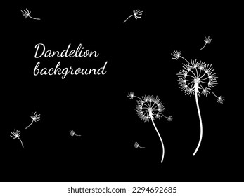 Abstract dandelion background design, great design for any purpose. Natural beauty. Brochure layout template background. natural wind. Spring banner.