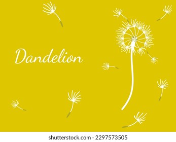 Abstract dandelion background design, great design for any purpose. Natural beauty. Brochure layout template background. natural wind. Spring banner.