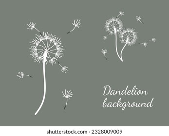 Abstract dandelion background design, great design for any purpose. Natural beauty. Brochure layout template background. natural wind. Spring banner.