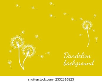 Abstract dandelion background design, great design for any purpose. Natural beauty. Brochure layout template background. natural wind. Spring banner.